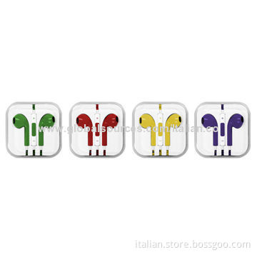 Colorful Earphones for iPhone 5, with volume control and mic